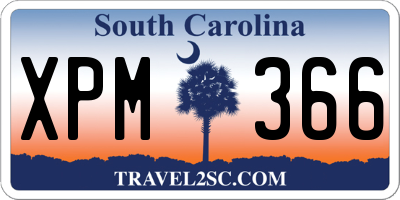 SC license plate XPM366