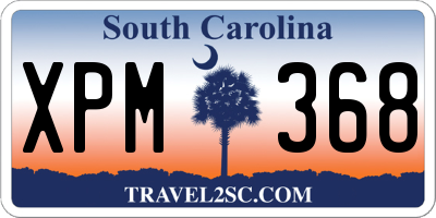 SC license plate XPM368