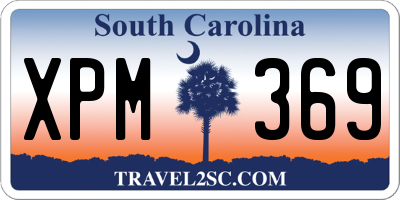 SC license plate XPM369