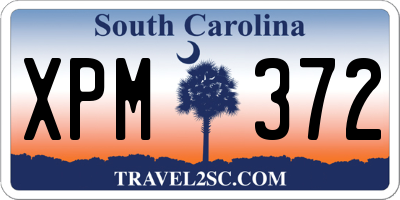 SC license plate XPM372