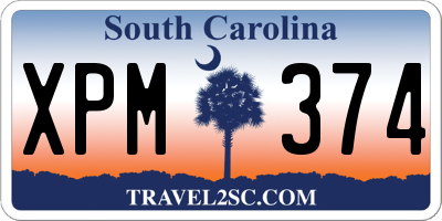 SC license plate XPM374