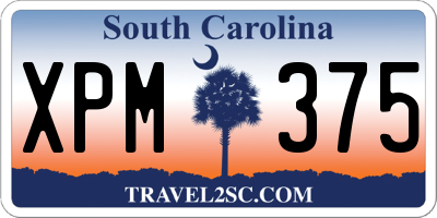 SC license plate XPM375