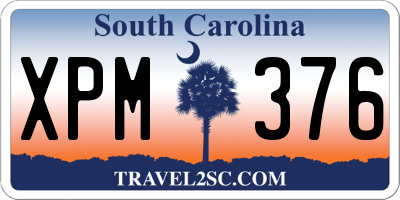 SC license plate XPM376