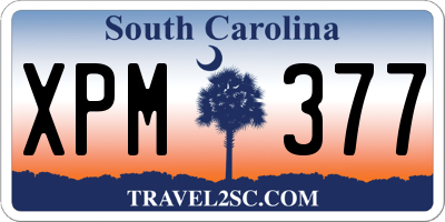 SC license plate XPM377