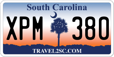 SC license plate XPM380