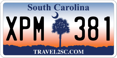 SC license plate XPM381