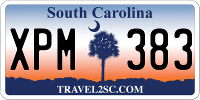 SC license plate XPM383