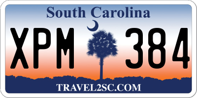 SC license plate XPM384