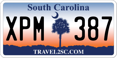 SC license plate XPM387