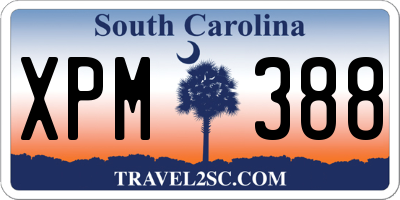 SC license plate XPM388