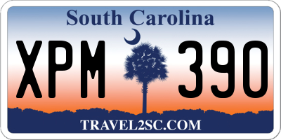 SC license plate XPM390