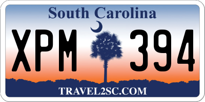 SC license plate XPM394