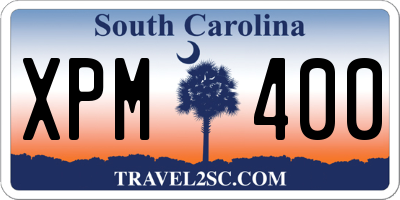 SC license plate XPM400