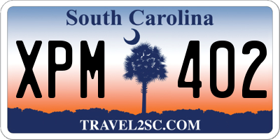 SC license plate XPM402