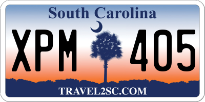 SC license plate XPM405