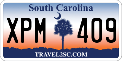 SC license plate XPM409