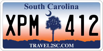 SC license plate XPM412