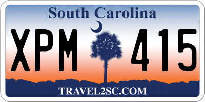 SC license plate XPM415