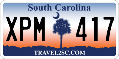 SC license plate XPM417