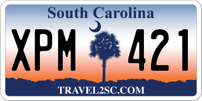SC license plate XPM421