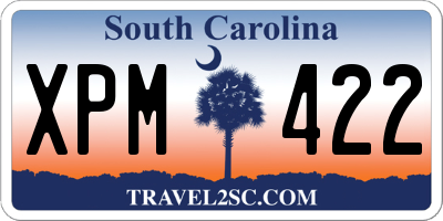 SC license plate XPM422