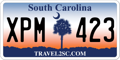 SC license plate XPM423