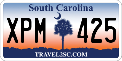 SC license plate XPM425
