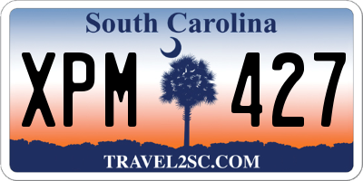 SC license plate XPM427