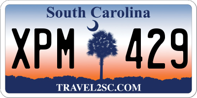 SC license plate XPM429