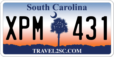 SC license plate XPM431