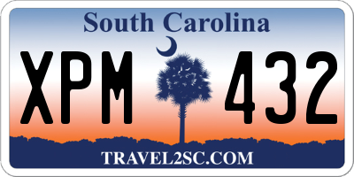 SC license plate XPM432