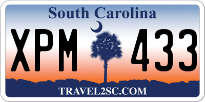 SC license plate XPM433