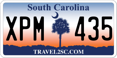 SC license plate XPM435