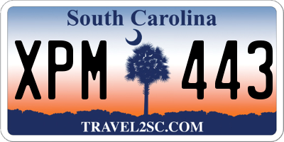 SC license plate XPM443