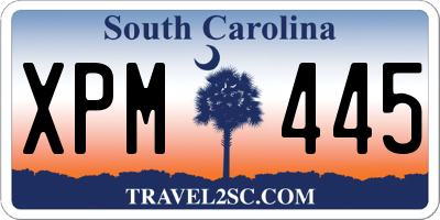 SC license plate XPM445