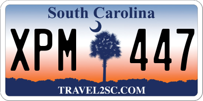 SC license plate XPM447
