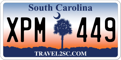 SC license plate XPM449