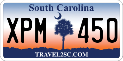 SC license plate XPM450