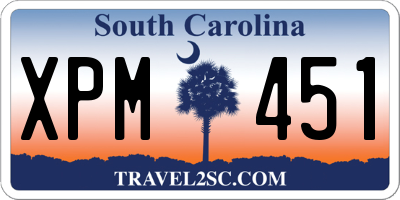 SC license plate XPM451