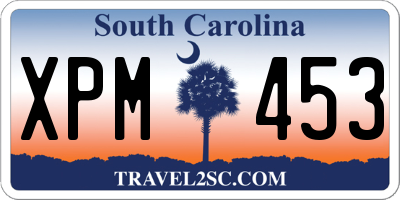 SC license plate XPM453