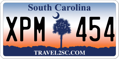 SC license plate XPM454