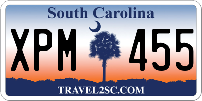 SC license plate XPM455