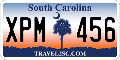 SC license plate XPM456