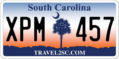 SC license plate XPM457