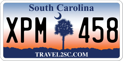 SC license plate XPM458