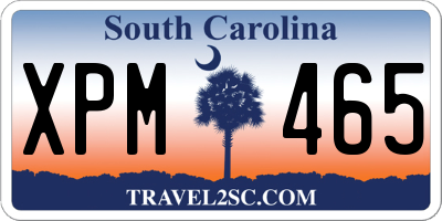 SC license plate XPM465