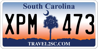 SC license plate XPM473