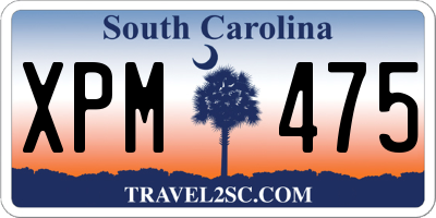 SC license plate XPM475