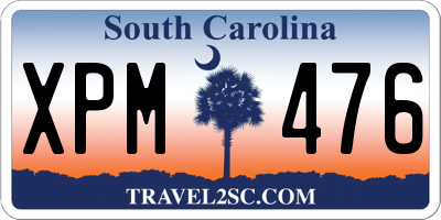 SC license plate XPM476
