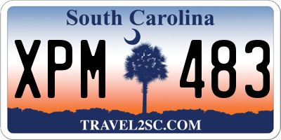 SC license plate XPM483